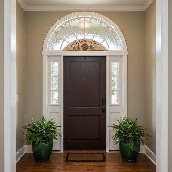 Welcome Friends Primitive Hand Painted Wood Wall Plaque by Ellen Creamer - Picture 5 of 5